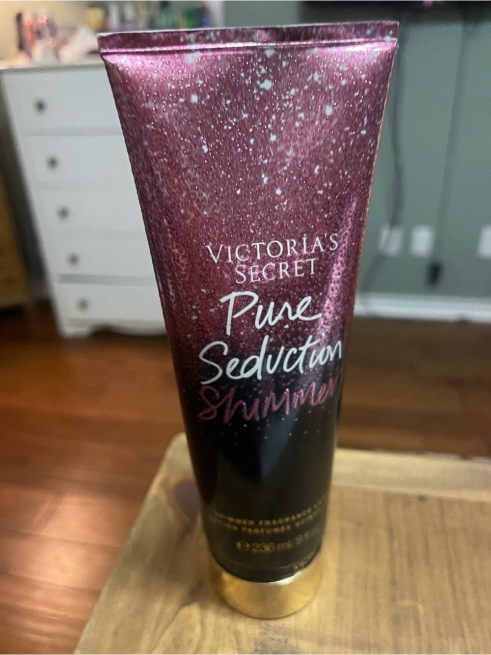 Victoria's Secret Pure Seduction Shimmer Body Lotion - Plum Pink & Gold Accents
